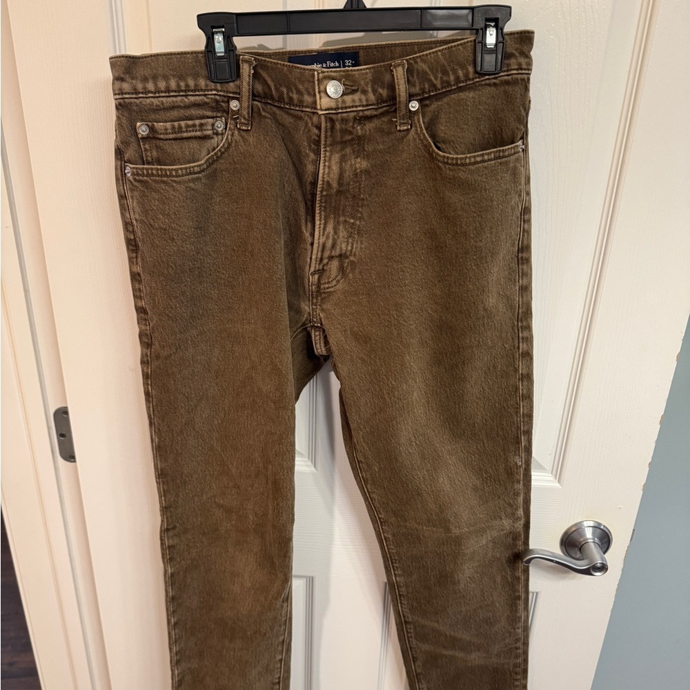 Abercrombie & Fitch Tan Vintage Stretch Jeans